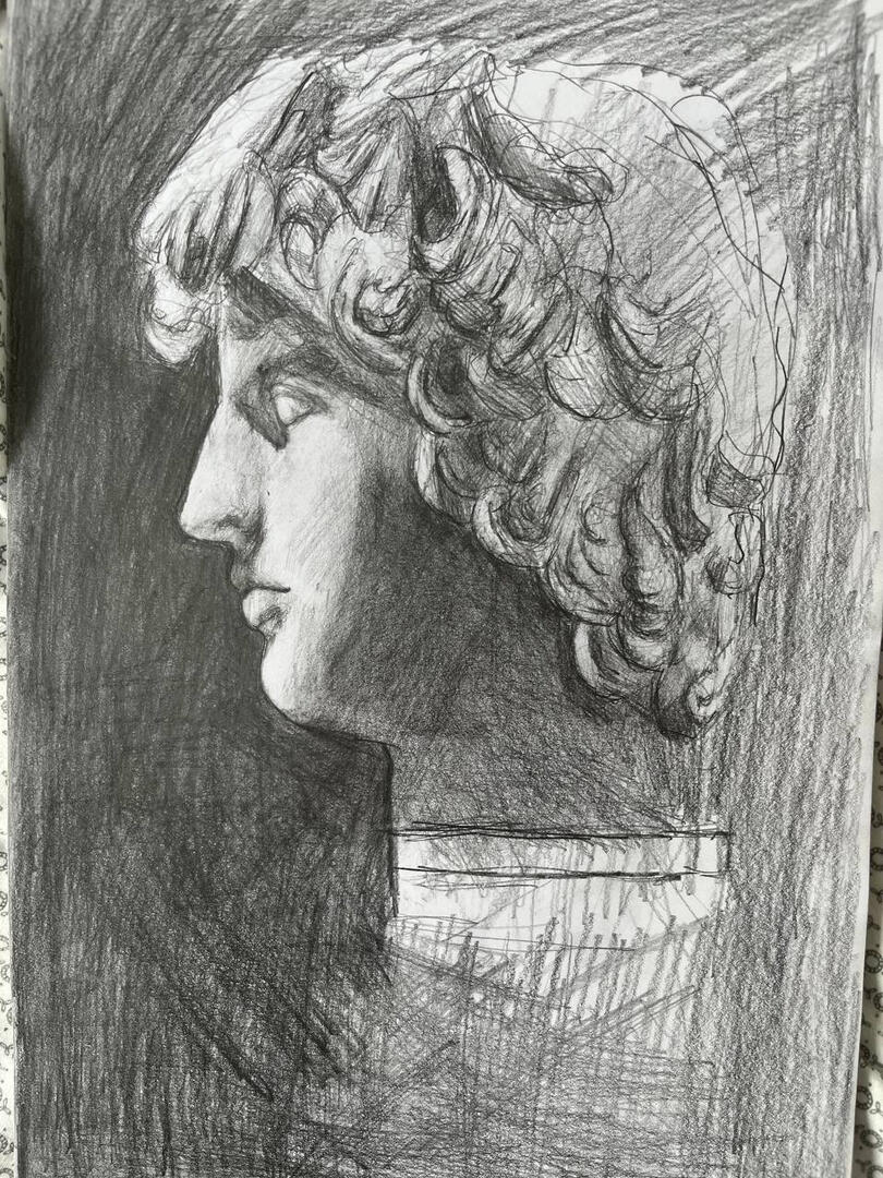 Antinous statue study
