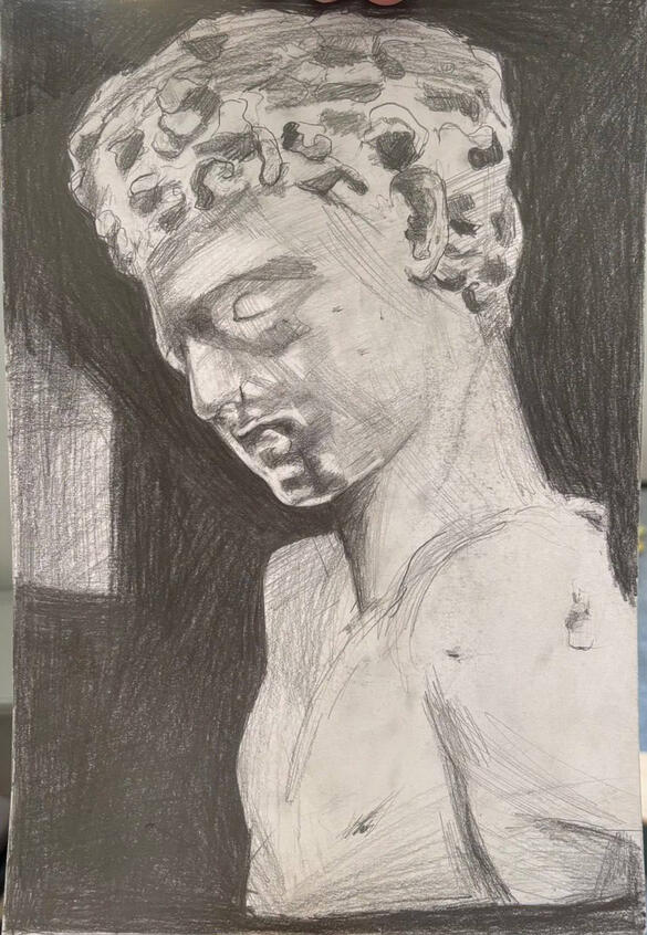 Statue of Hermes study